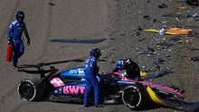 Tay đua F1 gặp tai nạn nghiêm trọng tại chặng đua thử Grand Prix Nhật Bản, cháy ven đường gây hỗn loạn