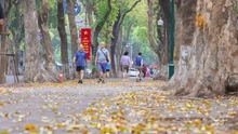 Hình ảnh một Hà Nội đẹp dịu dàng mùa lá rụng