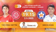Link xem trực tiếp bóng đá Viettel vs Đà Nẵng 19h15 ngày 3/5, vòng 21 V-League