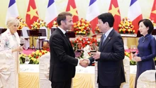 Chủ tịch nước Lương Cường chủ trì chiêu đãi cấp Nhà nước Tổng thống Pháp