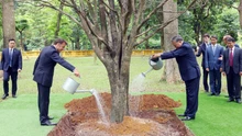Tổng Bí thư Tô Lâm và Tổng thống Pháp thăm Khu di tích Chủ tịch Hồ Chí Minh