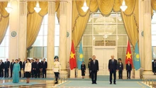Hình ảnh Lễ đón Tổng Bí thư Tô Lâm và Phu nhân thăm cấp Nhà nước Cộng hòa Kazakhstan
