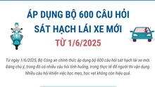 Từ ngày 1/6/2025, áp dụng bộ 600 câu hỏi sát hạch giấy phép lái xe mới