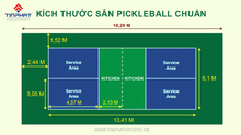 Kích thước tiêu chuẩn sân Pickleball trong nhà và ngoài trời