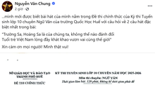 Lời ca khúc của nhạc sĩ Nguyễn Văn Chung vào đề thi Ngữ văn lớp 10 chuyên Quốc Học Huế