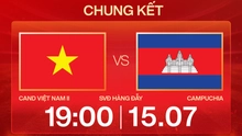 Lịch thi đấu bóng đá hôm nay 15/7: Trực tiếp CAND Việt Nam II vs Công an Campuchia, U23 Malaysia vs U23 Philippines