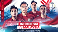 Lịch thi đấu bóng đá hôm nay 21/7: Trực tiếp U23 Indonesia đấu với U23 Malaysia