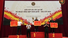 Thái Nguyên xếp nhất toàn đoàn Giải Cúp các CLB võ thuật tổng hợp toàn quốc 2025 