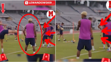 Lewandowski và Yamal 'đấu võ' trong buổi tập của Barcelona tại Hàn Quốc