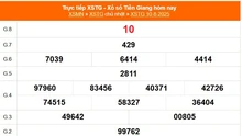 XSTG 10/8 - Kết quả xổ số Tiền Giang hôm nay 10/8/2025 - Trực tiếp XSTG ngày 10 tháng 8