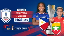 Lịch thi đấu bóng đá hôm nay 13/8: Trực tiếp nữ Philippines vs nữ Myanmar
