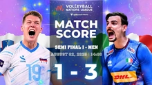 Đánh bại Slovenia 3-1, đội tuyển bóng chuyền nam Ý lần đầu tiên vào chung kết VNL 2025