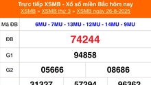 XSMB 26/8 - Kết quả Xổ số miền Bắc hôm nay 26/8/2025 - Kết quả XSMB thứ Ba ngày 26 tháng 8