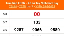 XSTN 28/8 - Kết quả xổ số Tây Ninh hôm nay 28/8/2025 - Trực tiếp XSTN ngày 28 tháng 8