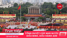Trực tiếp Tổng duyệt cấp Nhà nước diễu binh, diễu hành kỷ niệm 80 năm Quốc khánh