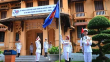 Hình ảnh Lễ thượng cờ kỷ niệm 58 năm Ngày thành lập ASEAN