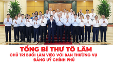 Tổng Bí thư chủ trì cuộc làm việc của Bộ Chính trị với Ban Thường vụ Đảng uỷ Chính phủ