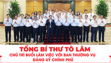 Tổng Bí thư chủ trì buổi làm việc của Bộ Chính trị với Ban Thường vụ Đảng uỷ Chính phủ