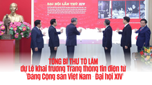 Tổng Bí thư Tô Lâm dự Lễ khai trương Trang thông tin điện tử "Đảng Cộng sản Việt Nam - Đại hội XIV"