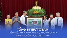 Tổng Bí thư Tô Lâm gặp mặt Ban Thường vụ Trung ương Hội Khuyến học Việt Nam