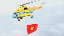 Diễu binh Kỷ niệm 80 năm Quốc khánh 2-9: Biên đội trực thăng bay qua Quảng trường Ba Đình