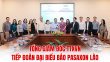 Tổng Giám đốc TTXVN tiếp Đoàn đại biểu Báo Pasaxon Lào