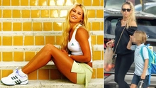 Mỹ nhân quần vợt Kournikova khoe bụng bầu sắp chào đón đứa con thứ 4