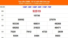 XSMB 27/9 - Kết quả Xổ số miền Bắc hôm nay 27/9/2025 - Kết quả XSMB thứ Bảy ngày 27 tháng 9