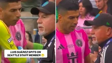 Luis Suarez xin lỗi vì 'phun mưa' vào huấn luyện viên đối thủ