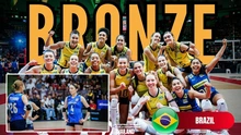 Thắng kịch tính đội bóng chuyền nữ số một châu Á, Brazil giành HCĐ tại giải vô địch thế giới 2025
