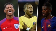 Mbappe là sao trẻ đắt giá nhất thế giới, Rashford đứng thứ hai