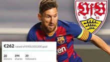 CĐV Stuttgart kêu gọi gây quỹ 900 triệu euro để đón Messi