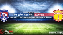 Soi kèo nhà cái Than Quảng Ninh vs Nam Định. VTV6 trực tiếp vòng 11 V-League