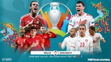 Nhận định kết quả. Nhận định bóng đá Wales vs Đan Mạch. VTV6 VTV3 trực tiếp bóng đá EURO 2021