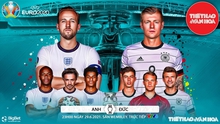 Nhận định kết quả. Nhận định bóng đá Anh vs Đức. VTV6 VTV3 trực tiếp bóng đá EURO 2021