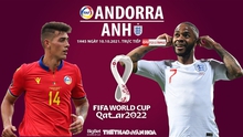 Soi kèo nhà cái Andorra vs Anh. Nhận định, dự đoán bóng đá World Cup 2022 (1h45, 10/10)