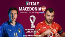Soi kèo nhà cái Ý vs Bắc Macedonia. Nhận định, dự đoán bóng đá World Cup 2022 (2h45, 25/3)