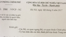 Thủ tướng yêu cầu xử lý nghiêm cá nhân tự nhận là người nhà lãnh đạo