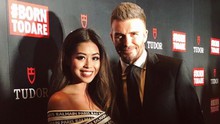 Hot girl Thảo Tiên cùng mẹ gặp lại David Beckham tại Singapore