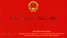 Thiếp chúc mừng năm mới 2019 và mừng Xuân Kỷ Hợi của Tổng Bí thư, Chủ tịch nước Nguyễn Phú Trọng