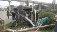 Xác định danh tính lái xe gây tai nạn liên hoàn tại gầm cầu vượt Mai Dịch