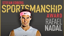 Nadal giành giải Tinh thần thể thao của năm