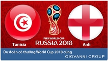 Dự đoán có thưởng World Cup 2018: Trận Tunisia – Anh