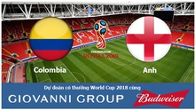 Dự đoán có thưởng World Cup 2018: Trận Colombia - Anh (Vòng 1/8)