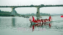 Chùm ảnh hội đua thuyền truyền thống trên sông Lô