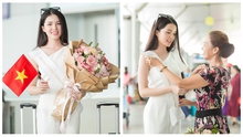 Hoa khôi Thúy Vi mang 145kg hành lý lên đường thi Hoa hậu châu Á Thái Bình Dương