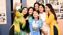 'Bạn gái tin đồn' của cầu thủ Phan Văn Đức trình diễn áo dài Ngọc Hân