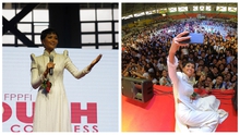 H’Hen Niê tự tin diễn thuyết trước 12.000 sinh viên tại Philippines
