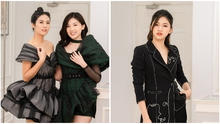 Á hậu Trà My - Thanh Tú mua váy của NTK Hà Duy để ủng hộ miền Trung