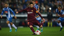 Espanyol 1-0 Barca: Messi đá hỏng 11m, Barca thua trận đầu tiên ở mùa giải này